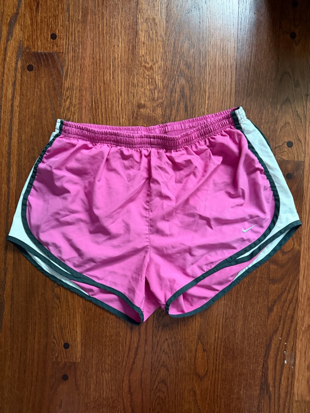 Nike Women's Fit Dry Retired Combo Pink Gray Athletic Running Shorts